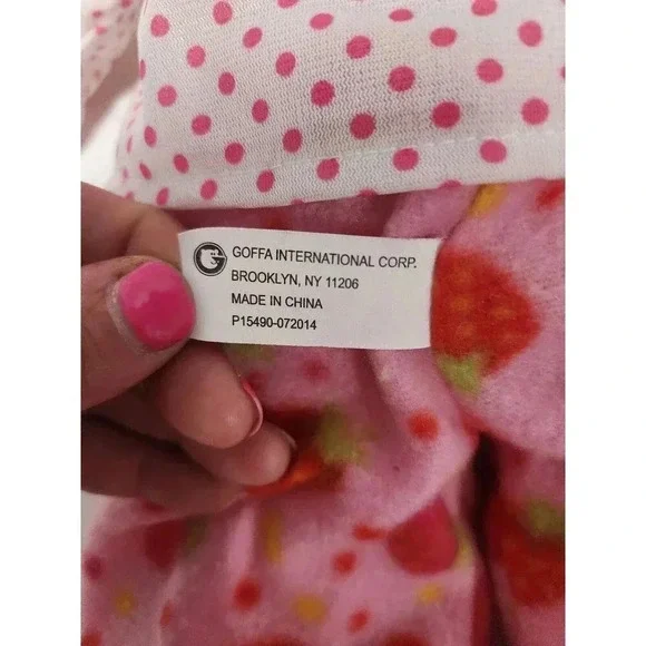 Strawberry Shortcake Plush Stuffed Pink Overalls Rag Doll Pillow Giant Large 28" - Picture 5 of 7